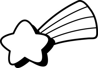 Shooting Star Doodle Lines