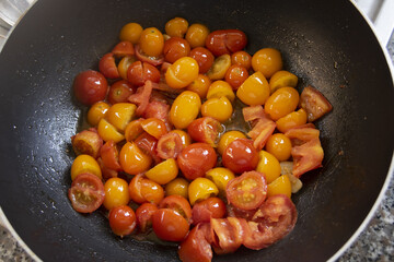 red and yellow cherry tomatoes
