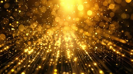 Obraz premium Sparkling Golden Lights in a Festive Atmosphere