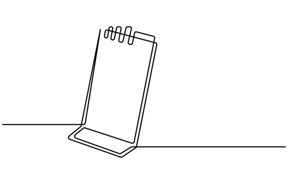 recommend clip art: single line art table calendar continuous drawing illustrations and vectors design, Table calendar in one line continuous drawing symbol of memorable date and event day outline vector
