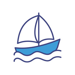 Sailboat icon vector stock illustration