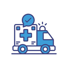 Ambulance icon vector stock illustration