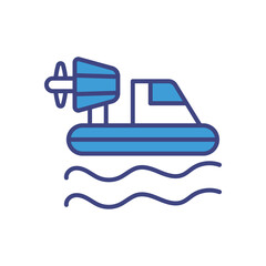 Hovercraft icon vector stock illustration