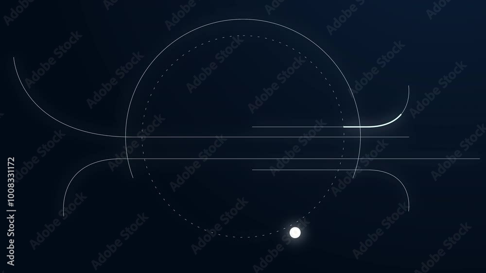 Poster abstract circle and line hud technological futuristic elements.