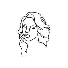 Beauty logo continues line art