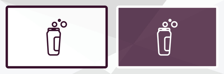 shampoo outline icon. Linear vector from cleaning concept. Thin line white and black shampoo icon isolated on white and dark background