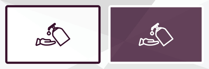 sterilization outline icon. Linear vector from cleaning concept. Thin line white and black sterilization icon isolated on white and dark background