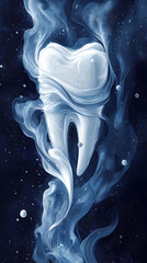 Abstract Illustration - Blue Tooth: Dental Care, Oral Hygiene