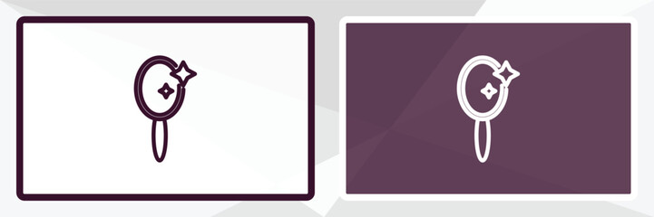 mirror cleanin outline icon. Linear vector from cleaning concept. Thin line white and black mirror cleanin icon isolated on white and dark background