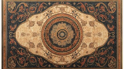 Obraz premium Intricate Mosaic Tile Design with Floral and Geometric Patterns