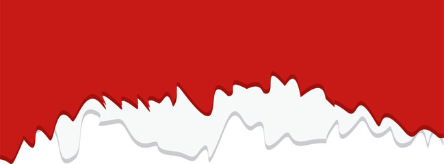 Red and White Torn Paper