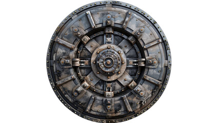 Fototapeta premium Secure vault door on white background