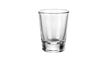 Shot glass on white background