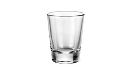 Shot glass on white background