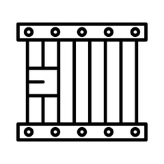 Jail Cell line icon