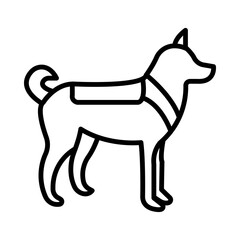 Police Dog line icon
