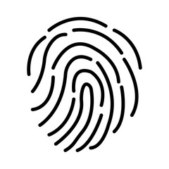 Fingerprint line icon