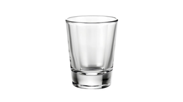 Shot glass on white background