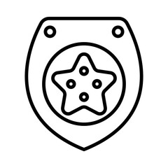 Police Shield line icon