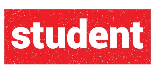 student text written on red stamp sign.