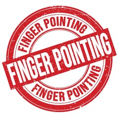FINGER POINTING text written on red round stamp sign