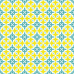Beautiful Ornamental Tile Background  Vector. Talavera Pattern Design