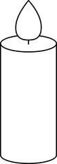 candle outline vector Isolated
