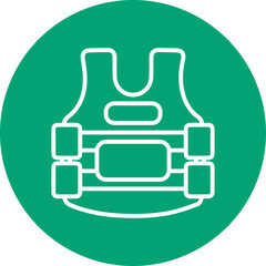 Bulletproof Vest line circle icon