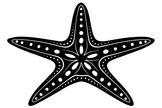 recommend clip art: starfish silhouette vector illustration white background