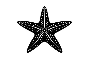 starfish silhouette vector illustration white background