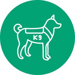 K9 Unit line circle icon
