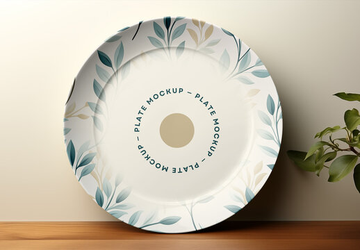 Ceramic Plate Mockup Generated with AI