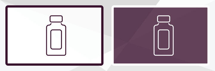 inclined bottle outline icon. Linear vector from beauty concept. Thin line white and black inclined bottle icon isolated on white and dark background