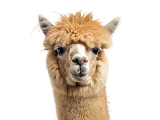 Obraz premium alpaca portrait isolated on white background