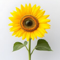 Obraz premium Bright Yellow Sunflower Macro Close Up on Grey Background