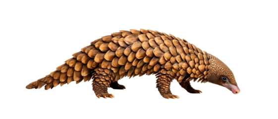 Pangolin, white isolate background