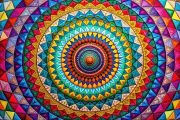 Obraz premium Abstract Geometric Circle Design with Vibrant Colors and Patterns for Modern Backgrounds and Artworks