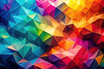 Obraz premium Abstract Low Poly Background Design Featuring Geometric Shapes in Vibrant Colors and Textures
