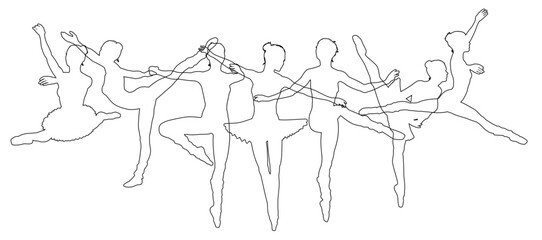 Ballet dancer silhouette ballerina dancers poses woman dancing silhouettes © Christos Georghiou