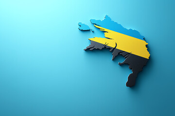 Fototapeta premium Bahamas map with vibrant color details