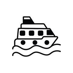 Ferry icon vector stock illustration