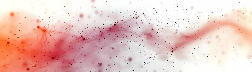 Abstract Background with Red Network Connections