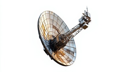 Satellite Dish Antenna with a White Background