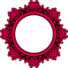 Circle ornament frame for wedding. Vector illustration