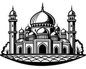 Mosque silhouette vector art