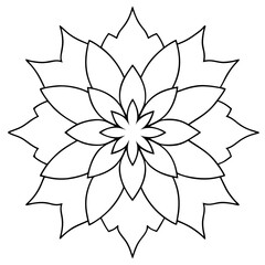 Beautiful Mixed Autumn Floral Mandala Vector Illustration for Fall Decor
