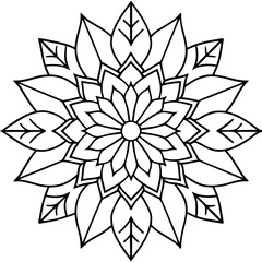 Mixed Autumn Floral Mandala Vector Illustration for Seasonal Art and Design
