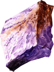 Alexandrite Gemstones, watercolor painting hand-drawn illustration