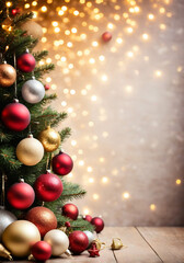 christmas tree and decorations