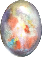 Opal Gemstones, watercolor painting hand-drawn illustration